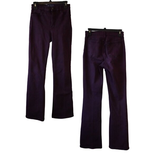 NYDJ, Not Your Daughter’s Jeans, High Rise Boot Cut Jeans, Eggplant Purple - Picture 2 of 7